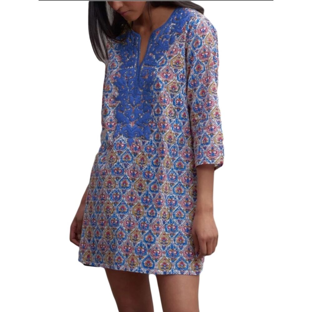 Roller Rabbit Blue and Pink Floral Kurta